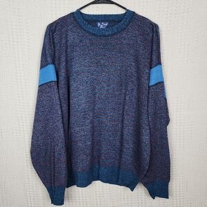 VINTAGE PAR FOUR SPORTSWEAR Golf Striped Acrylic Crew Neck Sweater XL